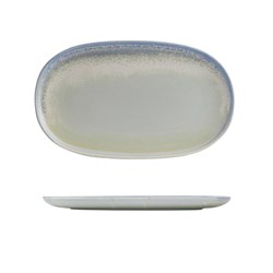 Cloud Oval Coupe Plate White & Blue 355x215mm Moda