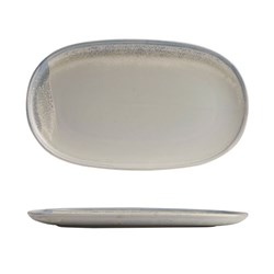 Cloud Oval Coupe Plate White & Blue 405x240mm Moda