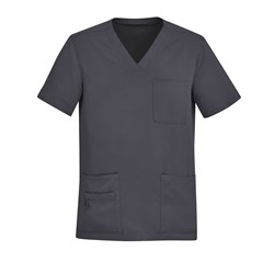 Avery Mens Scrub Top Charcoal Small Biz Care