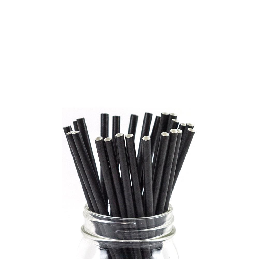 Paper Straw Cocktail Blk 5000 Ctn - 3456278 