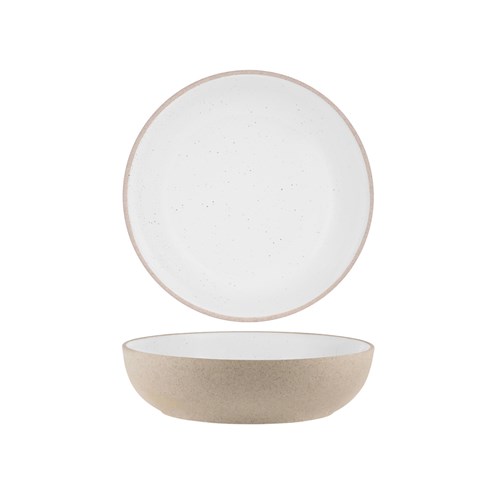 1036532 SOHO RND DEEP BOWL 200X55MM WHT PEBBLE