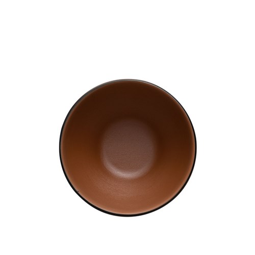 Dual Colour Melamine Bowl Black/Brown 110mm CouCou