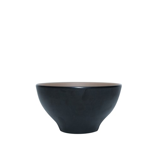 Dual Colour Melamine Bowl Black/Beige 110mm CouCou