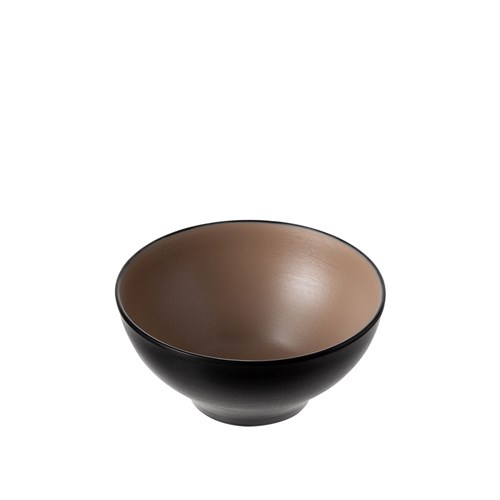 1181052 Dual Colour Melamine Bowl Black/Beige 110mm CouCou