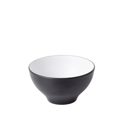 1181054 Dual Colour Melamine Bowl Black/White 110mm CouCou