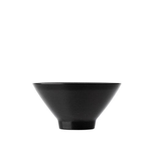 Dual Colour Melamine V-Shaped Bowl Black 130mm CouCou