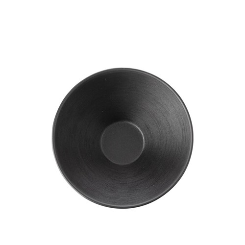 Dual Colour Melamine V-Shaped Bowl Black 130mm CouCou