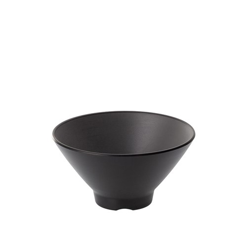 1181063 Dual Colour Melamine V-Shaped Bowl Black/Grey 130mm