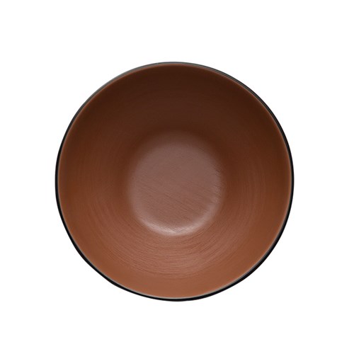 Dual Colour Melamine Bowl Black/Brown 150mm CouCou