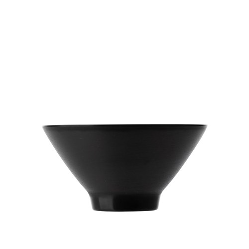 Dual Colour Melamine V-Shaped Bowl Black 150mm CouCou