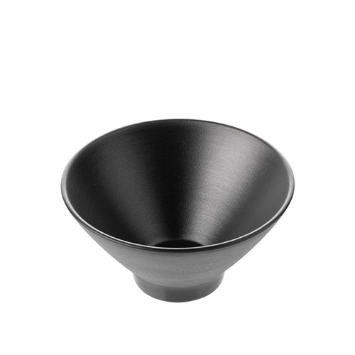 1181070 Dual Colour Melamine V-Shaped Bowl Black 150mm CouCou