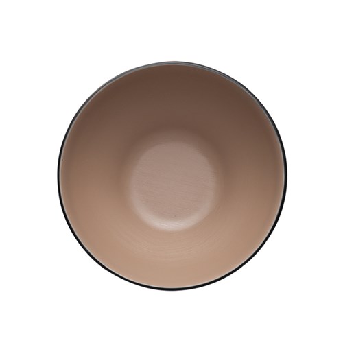 Dual Colour Melamine Bowl Black/Beige 150mm CouCou