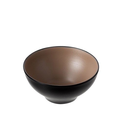 1181071 Dual Colour Melamine Bowl Black/Beige 150mm CouCou