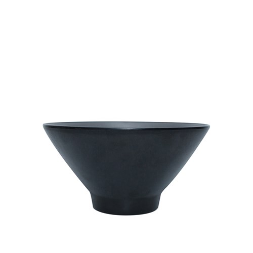 Dual Colour Melamine V-Shaped Bowl Black/Grey 150mm CouCou