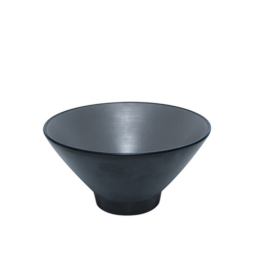 1181076 Dual Colour Melamine V-Shaped Bowl Black/Grey 150mm CouCou