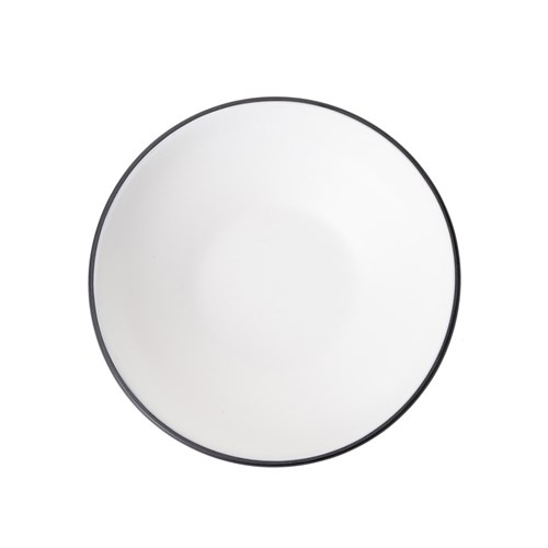 Dual Colour Melamine Bowl Black/White 150mm CouCou