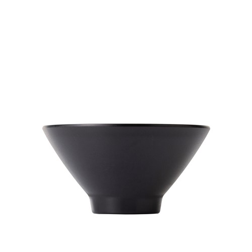 Dual Colour Melamine V-Shaped Bowl Black/White 150mm