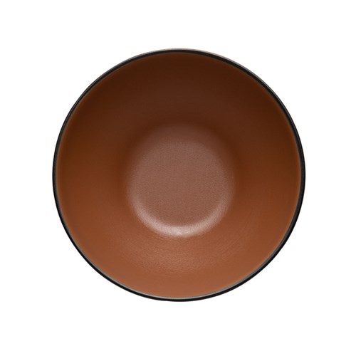 Dual Colour Melamine Bowl Black/Brown 165mm CouCou