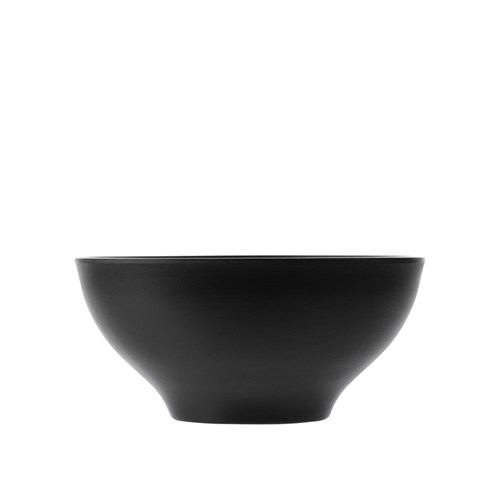 Dual Colour Melamine Bowl Black 165mm CouCou