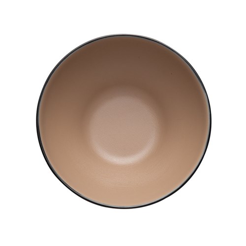 Dual Colour Melamine Bowl Black/Beige 165mm CouCou