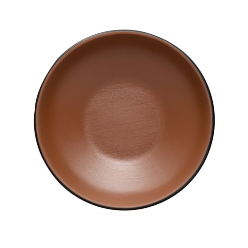 Dual Colour Melamine Bowl Black/Brown 175mm CouCou