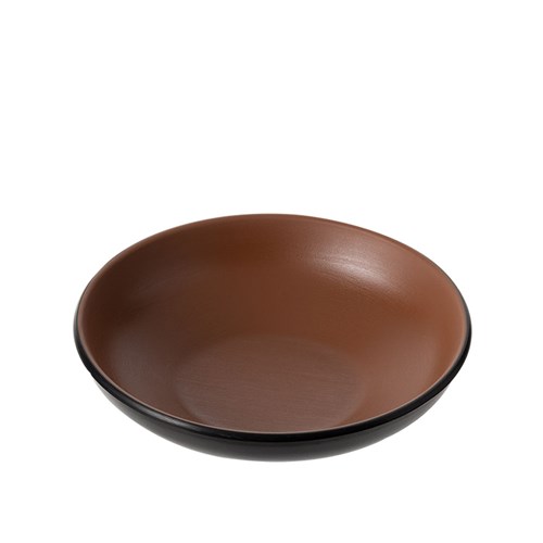 1181091 Dual Colour Melamine Bowl Black/Brown 175mm CouCou