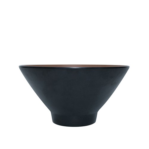 Dual Colour Melamine V-Shaped Bowl Black/Brown 178mm