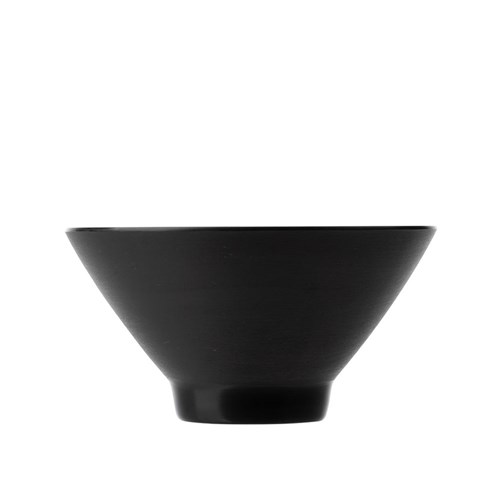 Dual Colour Melamine V-Shaped Bowl Black 178mm CouCou