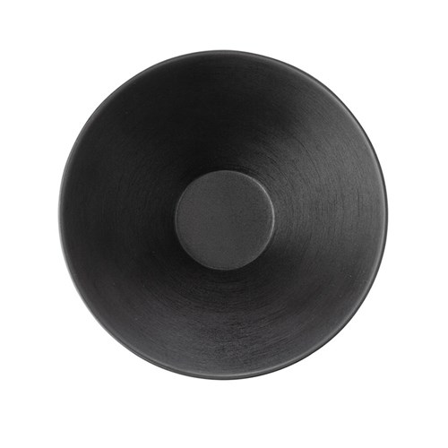 Dual Colour Melamine V-Shaped Bowl Black 178mm CouCou