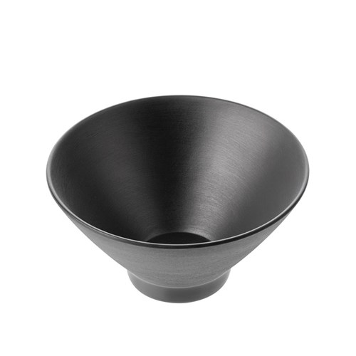 1181094 Dual Colour Melamine V-Shaped Bowl Black 178mm CouCou