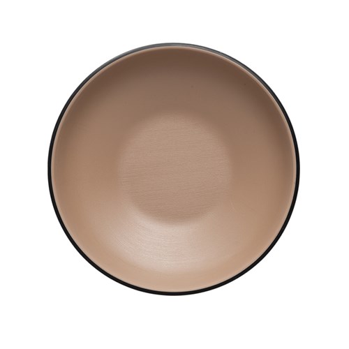 Dual Colour Melamine Bowl Black/Beige 175mm CouCou