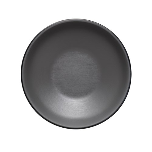 Dual Colour Melamine Bowl Black/Grey 175mm CouCou