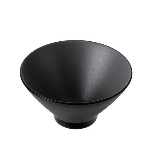 1181098 Dual Colour Melamine V-Shaped Bowl Black/Grey 178mm CouCou