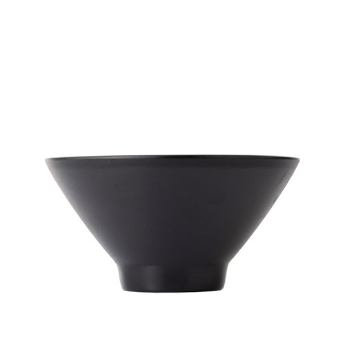 Dual Colour Melamine V-Shaped Bowl Black/White 178mm