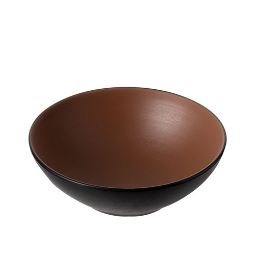 1181101 Dual Colour Melamine Bowl Black/Brown 187mm CouCou