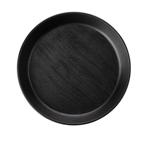 Dual Colour Melamine Flat Bowl Black 190mm CouCou