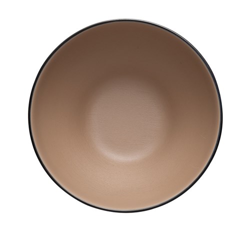 Dual Colour Melamine Bowl Black/Beige 190mm CouCou