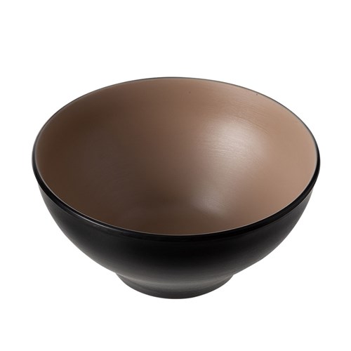 1181111 Dual Colour Melamine Bowl Black/Beige 190mm CouCou