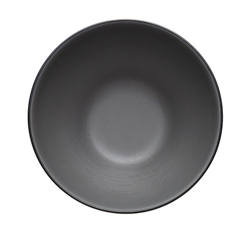 Dual Colour Melamine Bowl Black/Grey 190mm CouCou