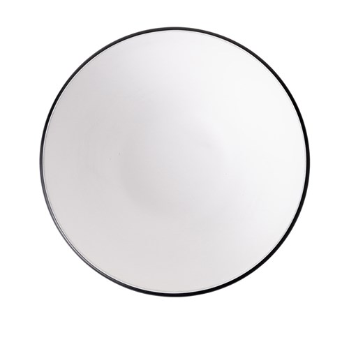 Dual Colour Melamine Bowl Black/White 190mm CouCou