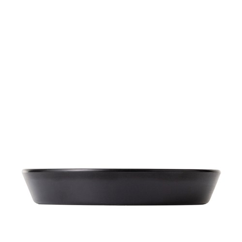 Dual Colour Melamine Flat Bowl Black/White 190mm CouCou