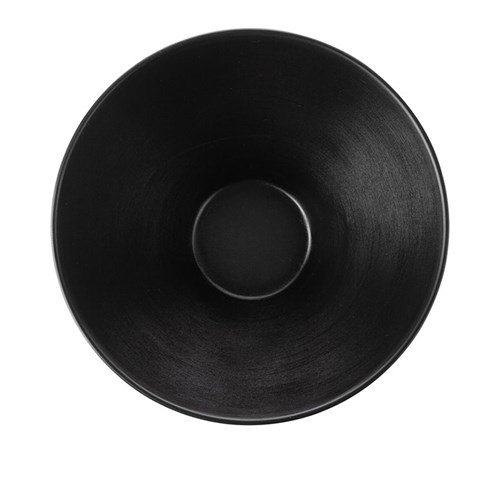 Dual Colour Melamine V-Shaped Bowl Black 205mm