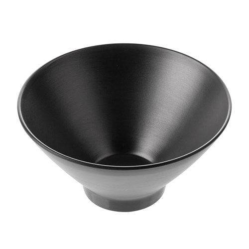 1181118 Dual Colour Melamine V-Shaped Bowl Black 205mm