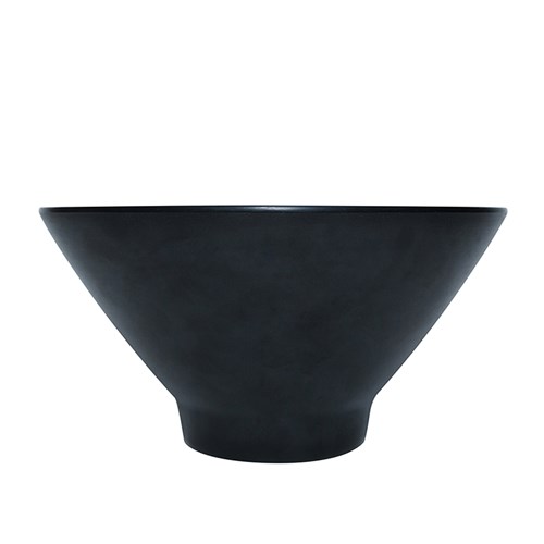 Dual Colour Melamine V-Shaped Bowl Black/Beige 205mm CouCou