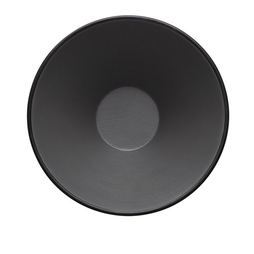 Dual Colour Melamine V-Shaped Bowl Black/Grey 205mm