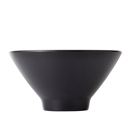 Dual Colour Melamine V-Shaped Bowl Black/White 205mm