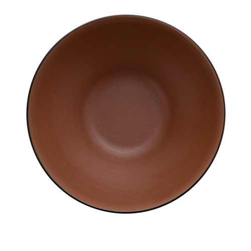 Dual Colour Melamine Bowl Black/Brown 210mm CouCou