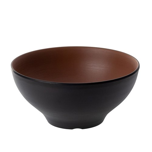 1181122 Dual Colour Melamine Bowl Black/Brown 210mm CouCou