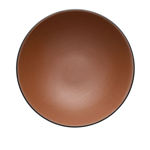 Dual Colour Melamine Bowl Black/Brown 210mm CouCou