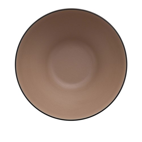 Dual Colour Melamine Bowl Black/Beige 210mm CouCou